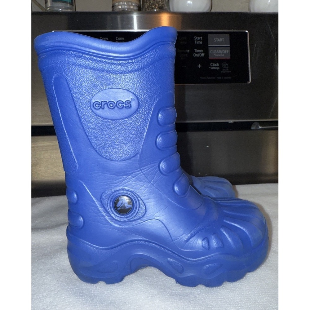 Crocs Blue Kids Unisex Child Size 8/9 Handle It Rain Boots‎